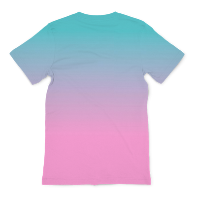 Pink Teal Gradient Premium Adult T-Shirt - Mr.SWAGBEAST