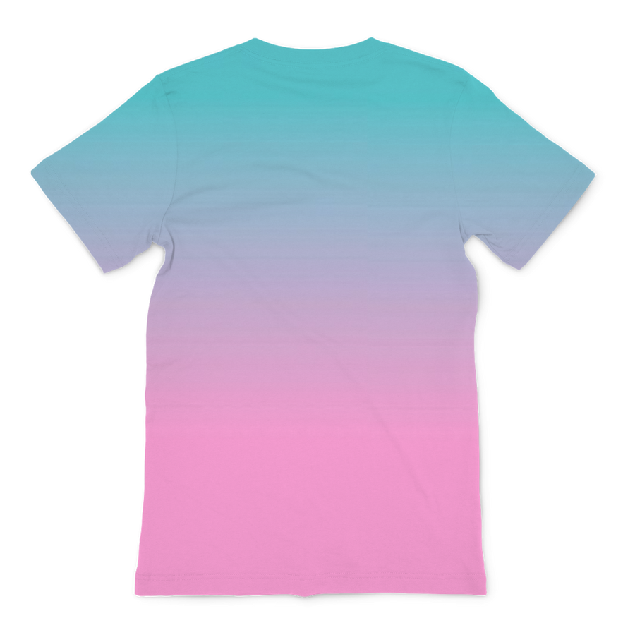 Pink Teal Gradient Premium Adult T-Shirt - Mr.SWAGBEAST
