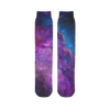 Blue Purple Space Nebula Tube Socks - Mr.SWAGBEAST