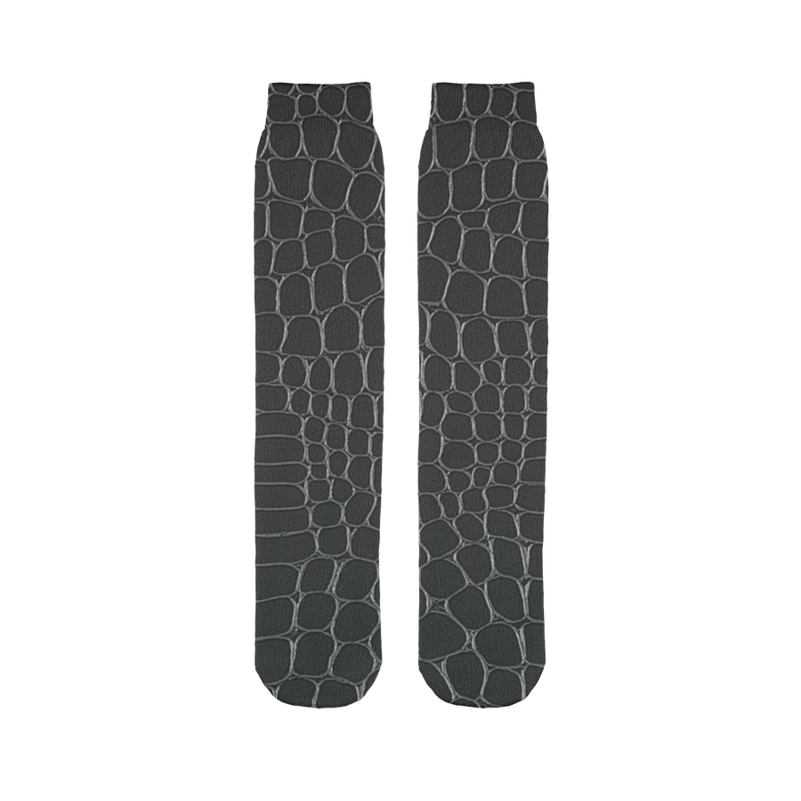 Black Snake Skin Tube Socks - Mr.SWAGBEAST