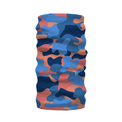 Blue Orange Camo Neck Warmer Morf Scarf - Mr.SWAGBEAST