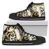 Designer Cheetah Design High Top Sneaker Custom Shoes with Black Sole - Mr.SWAGBEAST