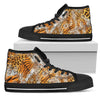 Tiger Cheetah Collage High Top Sneaker Custom Shoes with Black Sole - Mr.SWAGBEAST