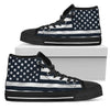 Black and White American Flag High Top Sneakers - Mr.SWAGBEAST