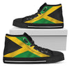 Jamaican Flag High Top Sneakers Custom Shoes with Black Soles - Mr.SWAGBEAST