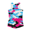 Pink Teal Black White Camo Women Performance Tank Top - Mr.SWAGBEAST