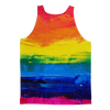 LGBT Pride Rainbow Paint Canvas Adult Tank Top - Mr.SWAGBEAST