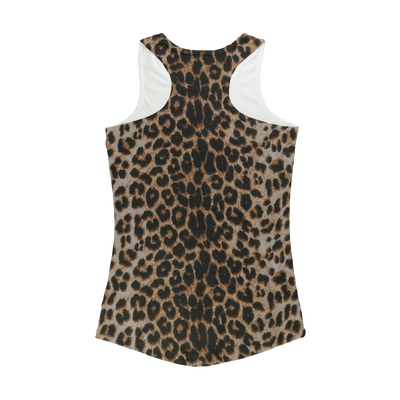 Leopard Fur Print Women Performance Tank Top - Mr.SWAGBEAST