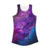 Blue Purple Space Nebula Women Performance Tank Top - Mr.SWAGBEAST