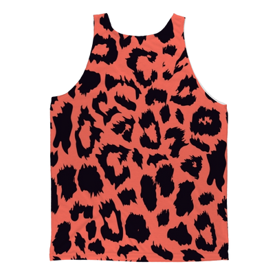 Neon Peach Leopard Spot Adult Tank Top - Mr.SWAGBEAST