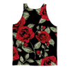 Red Roses on Black Adult Tank Top - Mr.SWAGBEAST