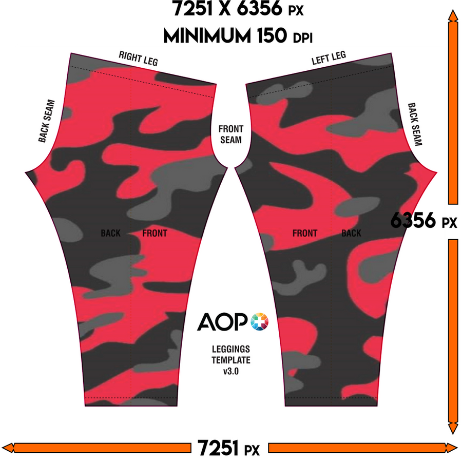 Red Black Grey Camo Leggings - Mr.SWAGBEAST