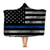 Blue Lives Matter Premium Adult Hooded Blanket - Mr.SWAGBEAST