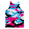 Pink Teal Black White Camo Adult Tank Top - Mr.SWAGBEAST