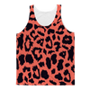 Neon Peach Leopard Spot Adult Tank Top - Mr.SWAGBEAST