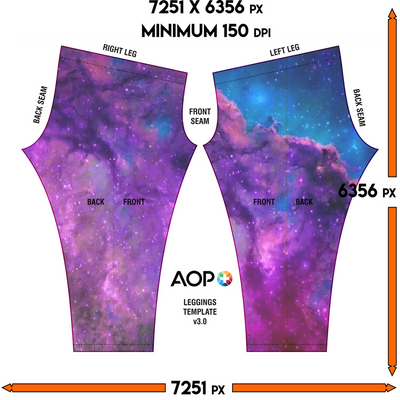 Blue Purple Space Nebula Leggings - Mr.SWAGBEAST