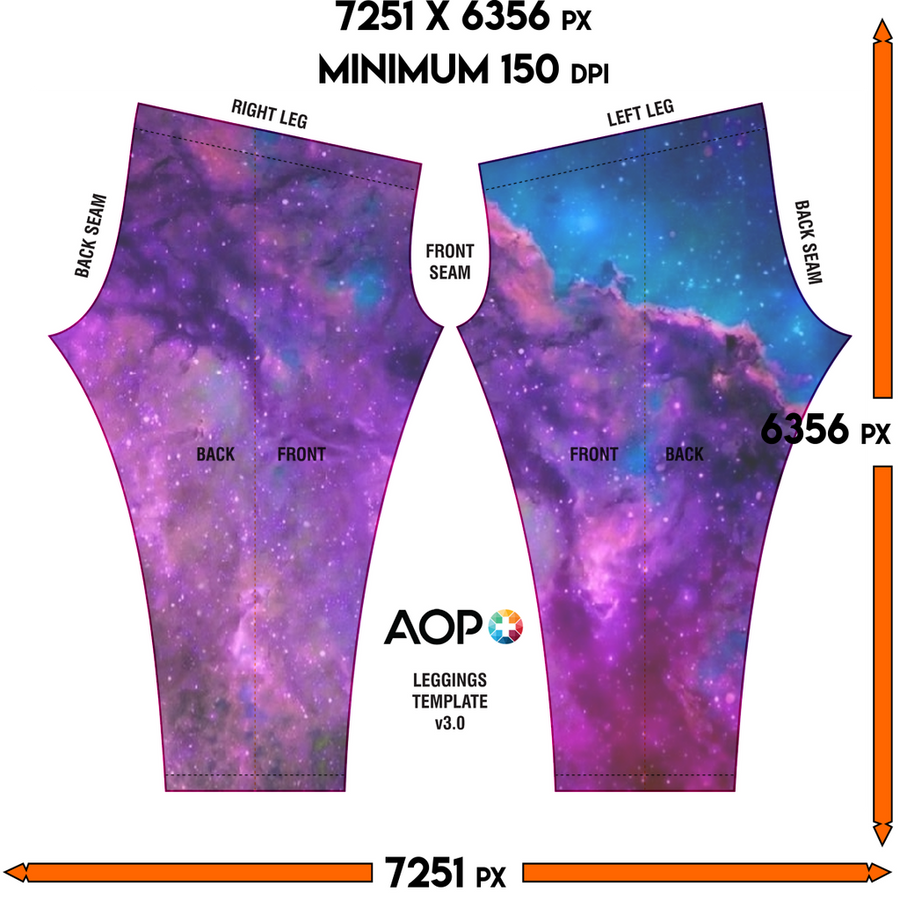 Blue Purple Space Nebula Leggings - Mr.SWAGBEAST