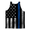 Blue Lives Matter Blue Lives Matter Flag Adult Tank Top - Mr.SWAGBEAST