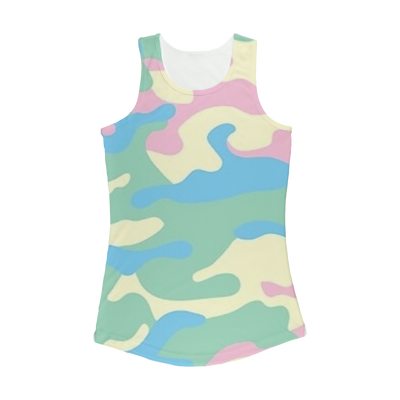 Pastel Colors Camo Women Performance Tank Top - Mr.SWAGBEAST