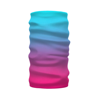 Teal Blue Faded to Hot Pink Neck Warmer Morf Scarf - Mr.SWAGBEAST