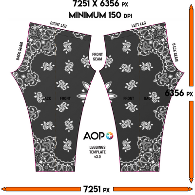 Black Classic Bandana Leggings - Mr.SWAGBEAST