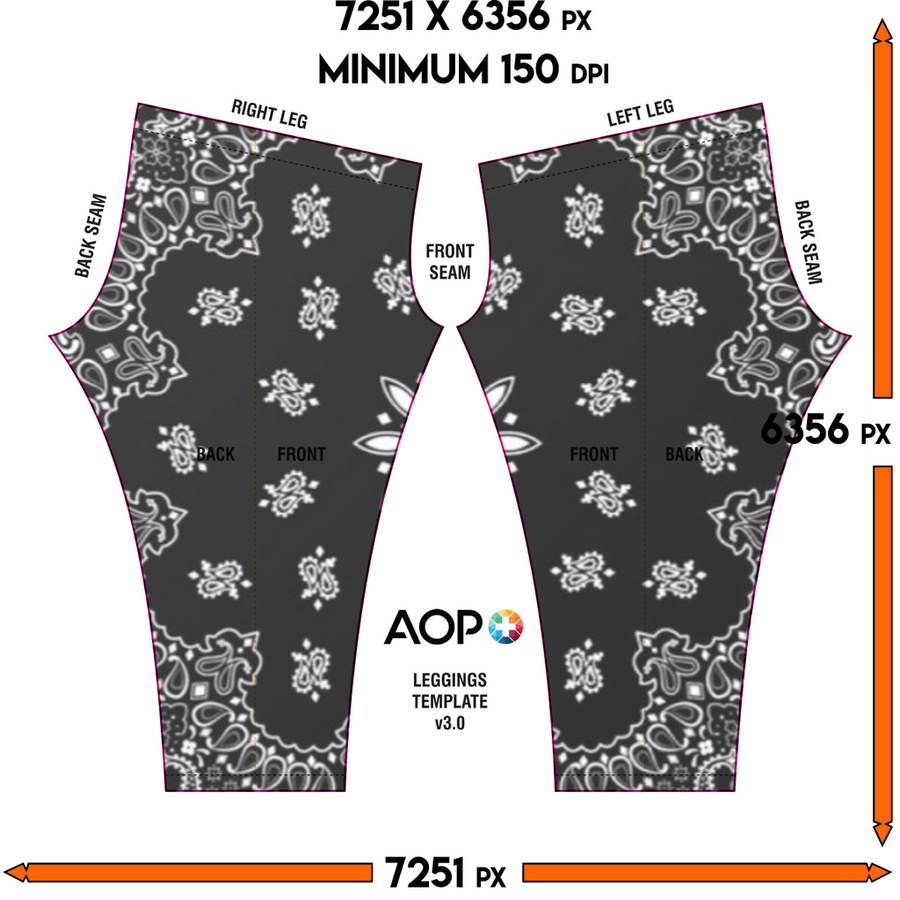 Black Classic Bandana Leggings - Mr.SWAGBEAST