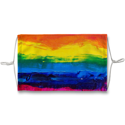 LGBT Pride Rainbow Canvas Paint Face Mask - Mr.SWAGBEAST