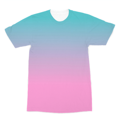 Pink Teal Gradient Premium Adult T-Shirt - Mr.SWAGBEAST