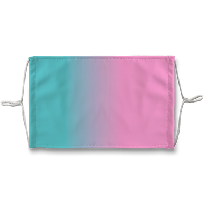 Pink Teal Gradient Face Mask - Mr.SWAGBEAST