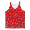 Red Bloods Bandana Black Bandana Adult Tank Top - Mr.SWAGBEAST