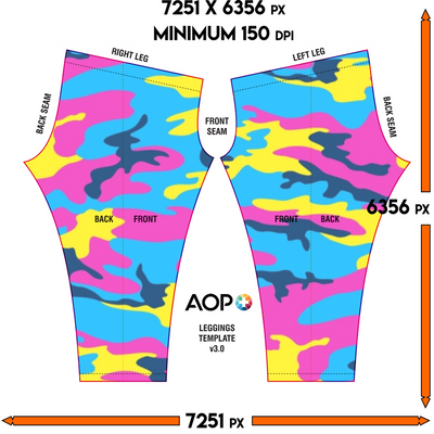 Pink Yellow Blue Camo Leggings - Mr.SWAGBEAST