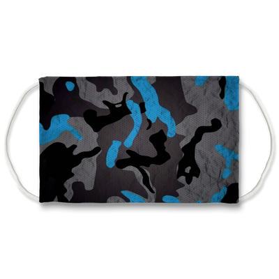 Blue Black Gray Camouflage Textured Face Mask - Mr.SWAGBEAST