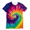 Rainbow Swirl Tie Dyed Women's Cut T-shirt All Over Print - Mr.SWAGBEAST