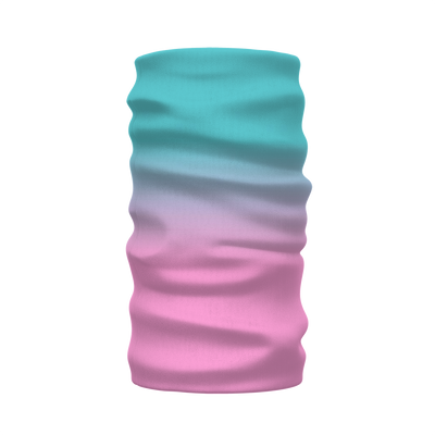 Pink Teal Gradient Neck Warmer Morf Scarf - Mr.SWAGBEAST