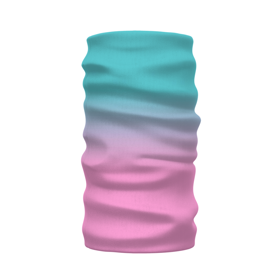 Pink Teal Gradient Neck Warmer Morf Scarf - Mr.SWAGBEAST