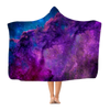 Blue Purple Space Nebula Premium Adult Hooded Blanket - Mr.SWAGBEAST