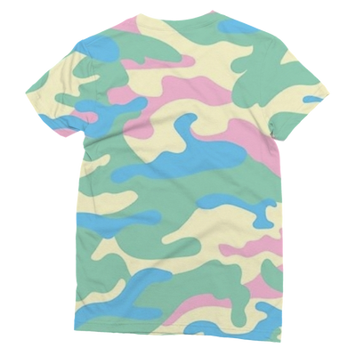 Pastel Colors Camo Classic Sublimation Women's T-Shirt - Mr.SWAGBEAST