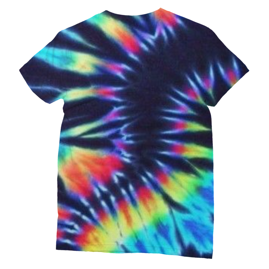 Dark Tie Dye Women's Cut T-shirt All Over Print - Mr.SWAGBEAST