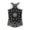 Black Classic Bandana Women Performance Tank Top - Mr.SWAGBEAST