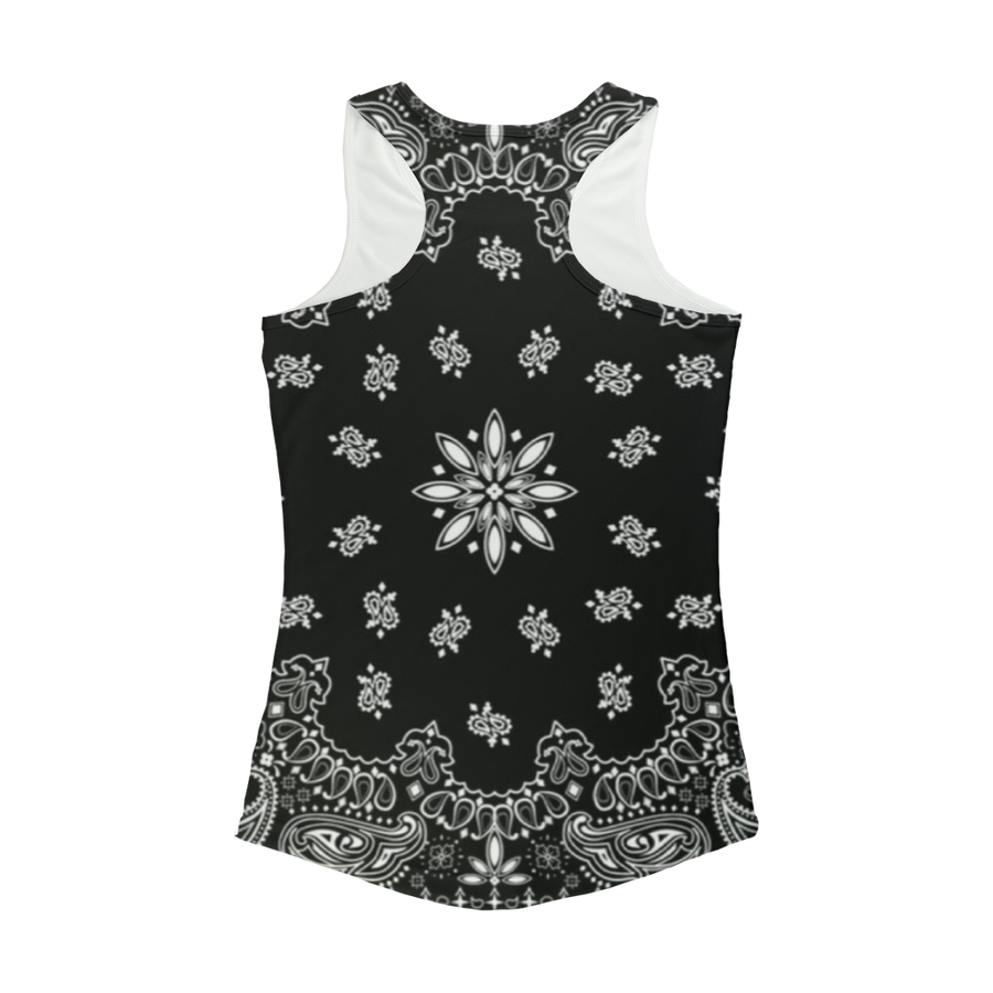 Black Classic Bandana Women Performance Tank Top - Mr.SWAGBEAST