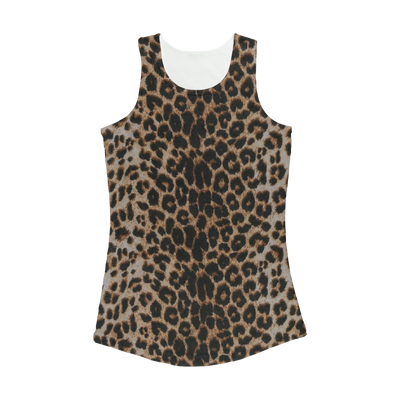 Leopard Fur Print Women Performance Tank Top - Mr.SWAGBEAST