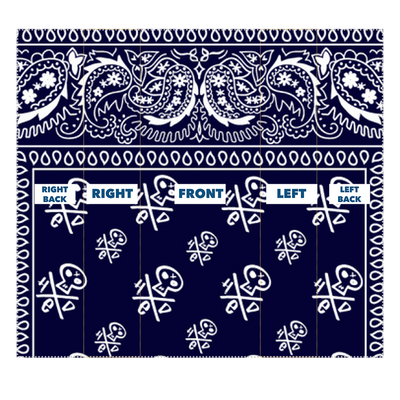 Crip Blue Cuz Bandana Sublimation Neck Gaiter - Mr.SWAGBEAST