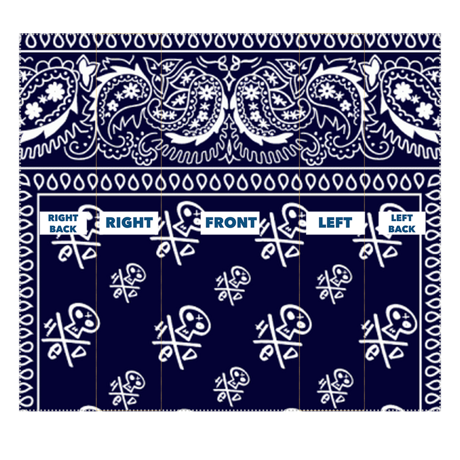 Crip Blue Cuz Bandana Sublimation Neck Gaiter - Mr.SWAGBEAST