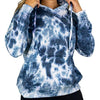 Women's Rainbow Tie Dye Burnout Pullover Hoodie Blend Fleece