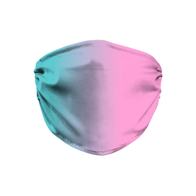 Pink Teal Gradient Face Mask - Mr.SWAGBEAST