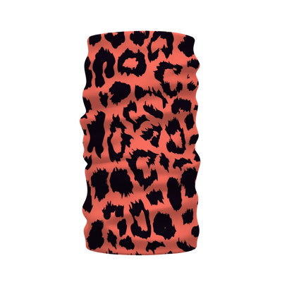 Neon Peach Leopard Spot Neck Warmer Morf Scarf - Mr.SWAGBEAST