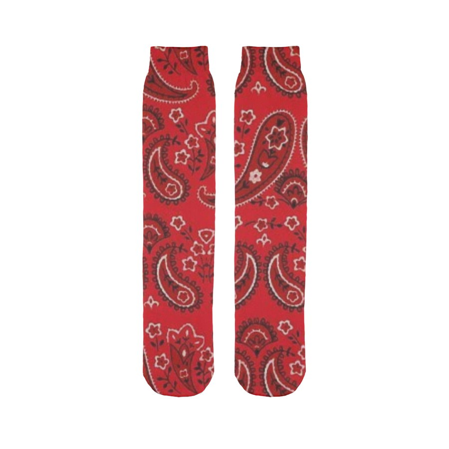 Red Bloods Bandana Tube Socks - Mr.SWAGBEAST