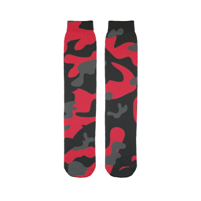Red Black Camo Tube Socks - Mr.SWAGBEAST