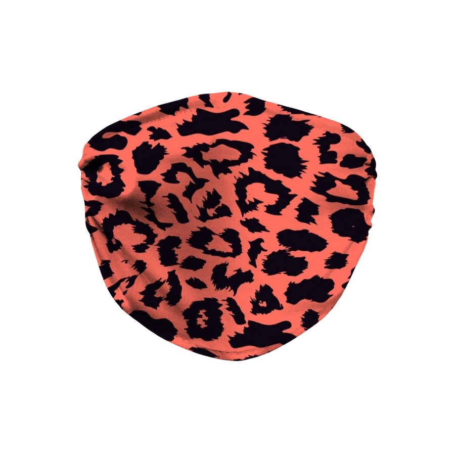 Neon Peach Leopard Spot Face Mask - Mr.SWAGBEAST