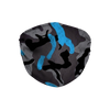 Blue Black Gray Camouflage Textured Face Mask - Mr.SWAGBEAST